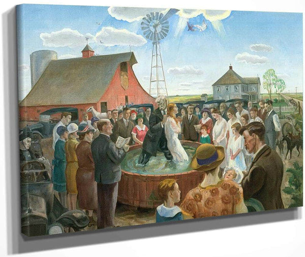 Baptism In Kansas By John Steuart Curry Fine Art Print