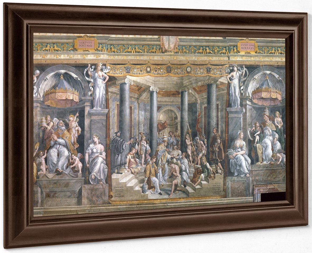 Baptism Of Constantine By Raphael Fine Art Print