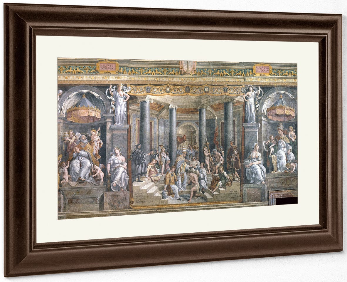 Baptism Of Constantine By Raphael Fine Art Print