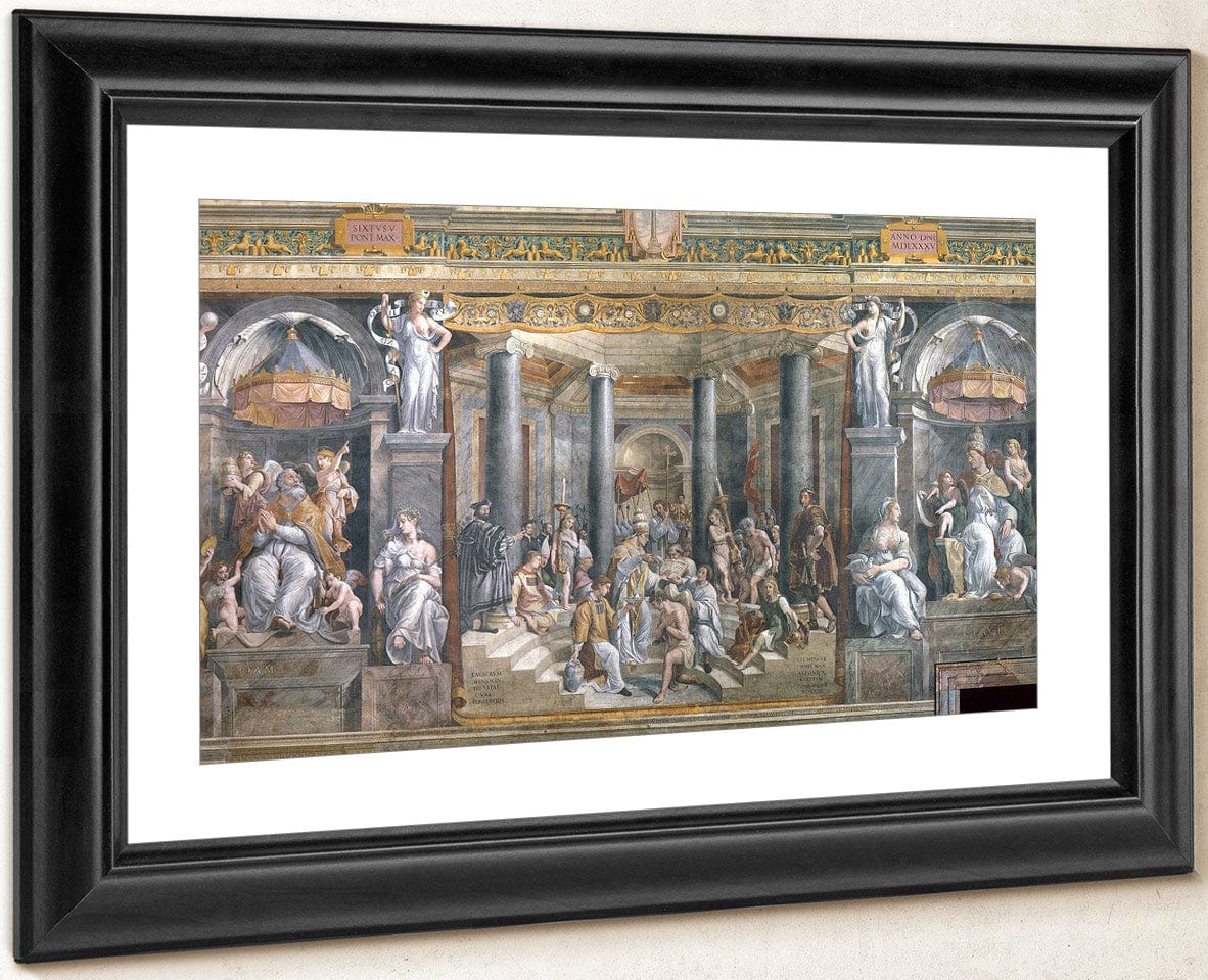 Baptism Of Constantine By Raphael Fine Art Print