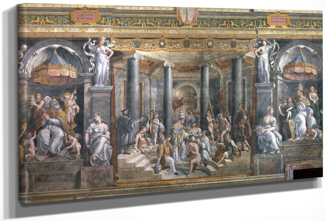 Baptism Of Constantine By Raphael Fine Art Print