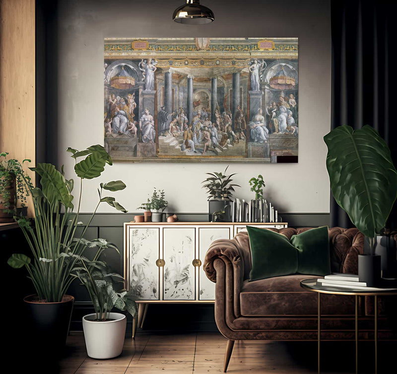 Baptism Of Constantine By Raphael Fine Art Print