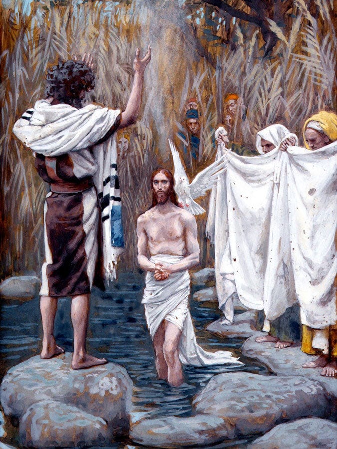 Baptism Of Jesus By James Tissot Fine Art Print