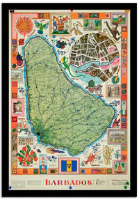 Barbados  Vintage Poster Fine Art Print