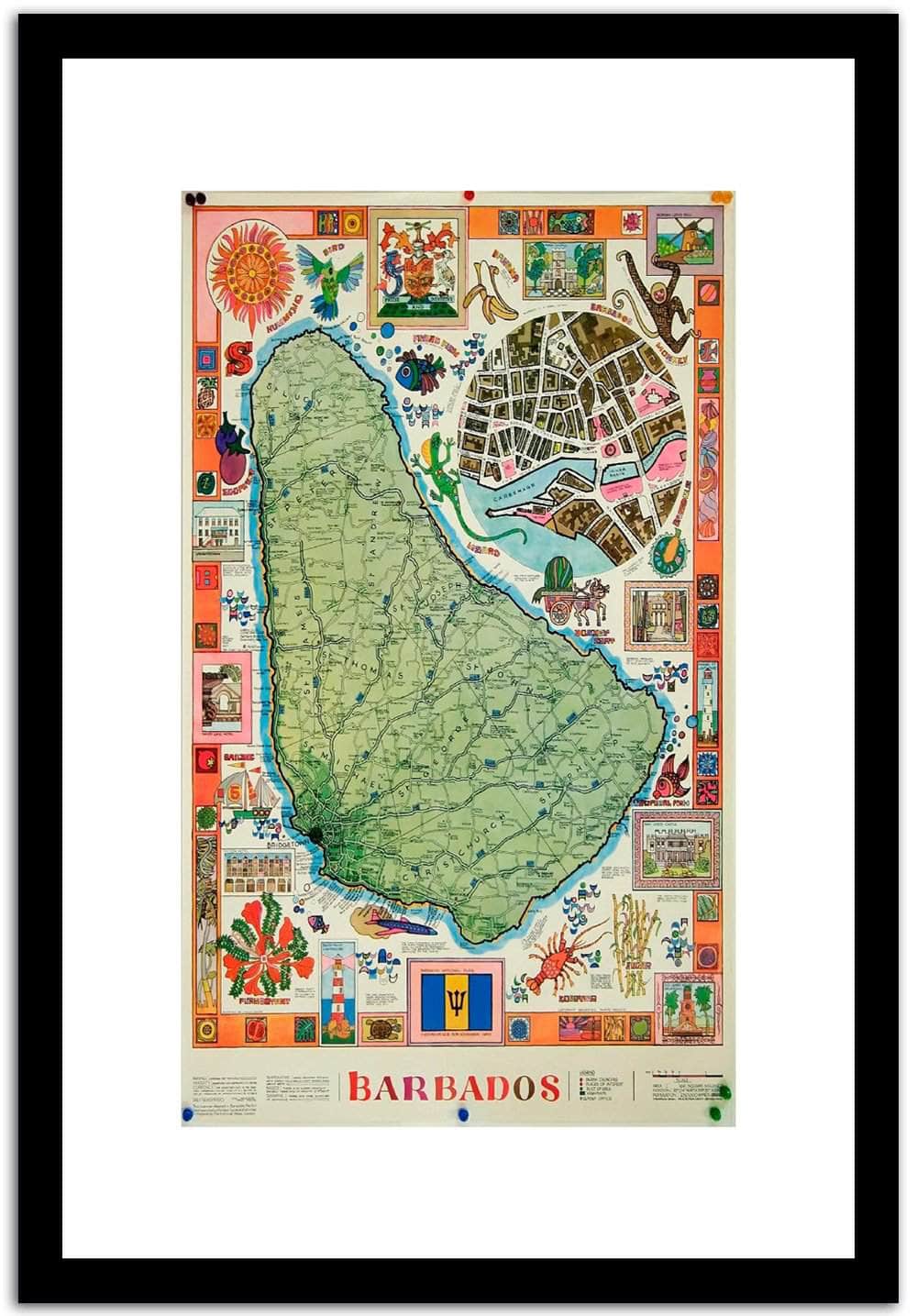 Barbados  Vintage Poster Fine Art Print