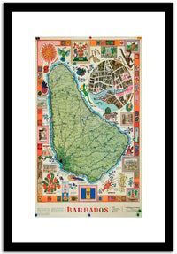 Barbados  Vintage Poster Fine Art Print