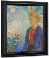 Baronne De Domecy 1900 Pastel Graphite 61X42 4Cm J Paul Getty Museum By Odilon Redon Fine Art Print