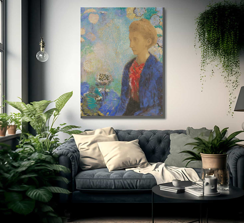 Baronne De Domecy 1900 Pastel Graphite 61X42 4Cm J Paul Getty Museum By Odilon Redon Fine Art Print