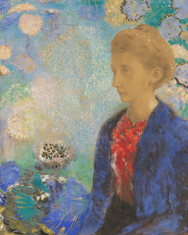 Baronne De Domecy 1900 Pastel Graphite 61X42 4Cm J Paul Getty Museum By Odilon Redon Fine Art Print