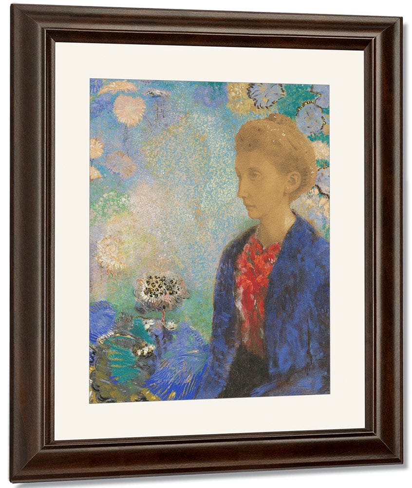 Baronne De Domecy 1900 Pastel Graphite 61X42 4Cm J Paul Getty Museum By Odilon Redon Fine Art Print
