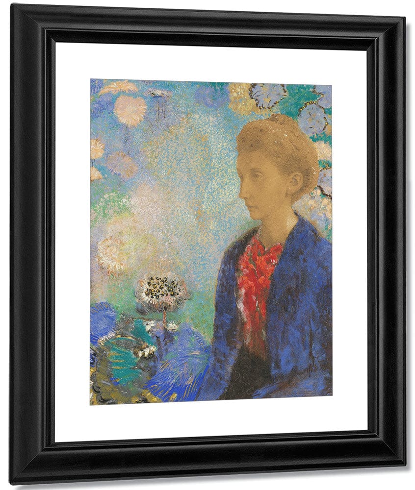 Baronne De Domecy 1900 Pastel Graphite 61X42 4Cm J Paul Getty Museum By Odilon Redon Fine Art Print