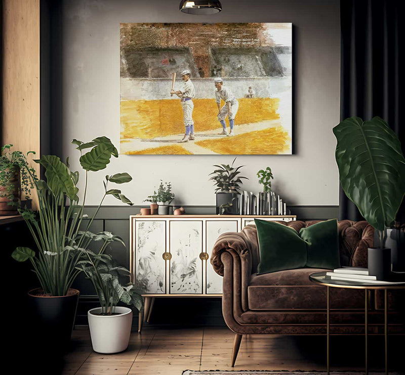 Baseball Players Practicing 1875 By Thomas Eakins Fine Art Print