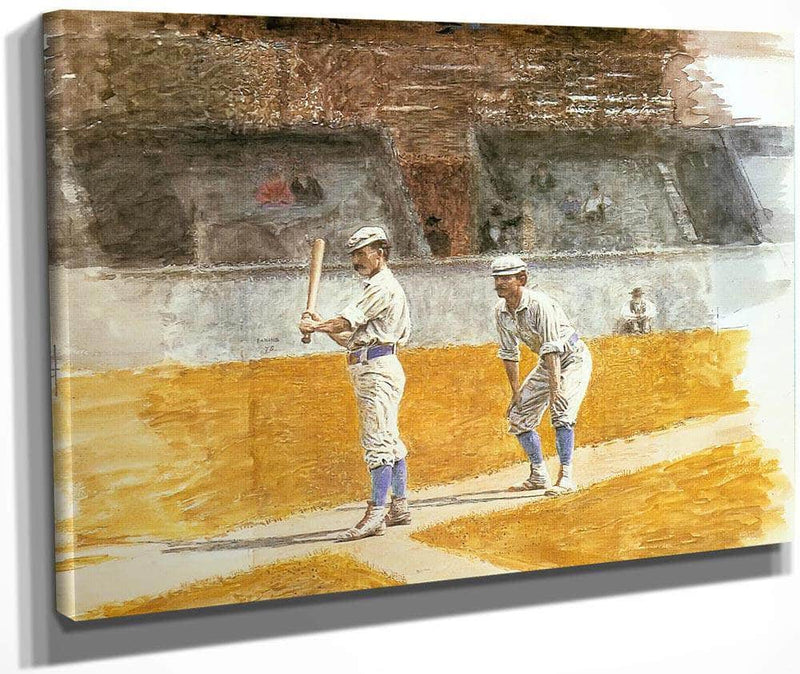 Baseball Players Practicing 1875 By Thomas Eakins Fine Art Print