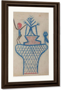 Basket Man And Owl By Bill Traylor Fine Art Print