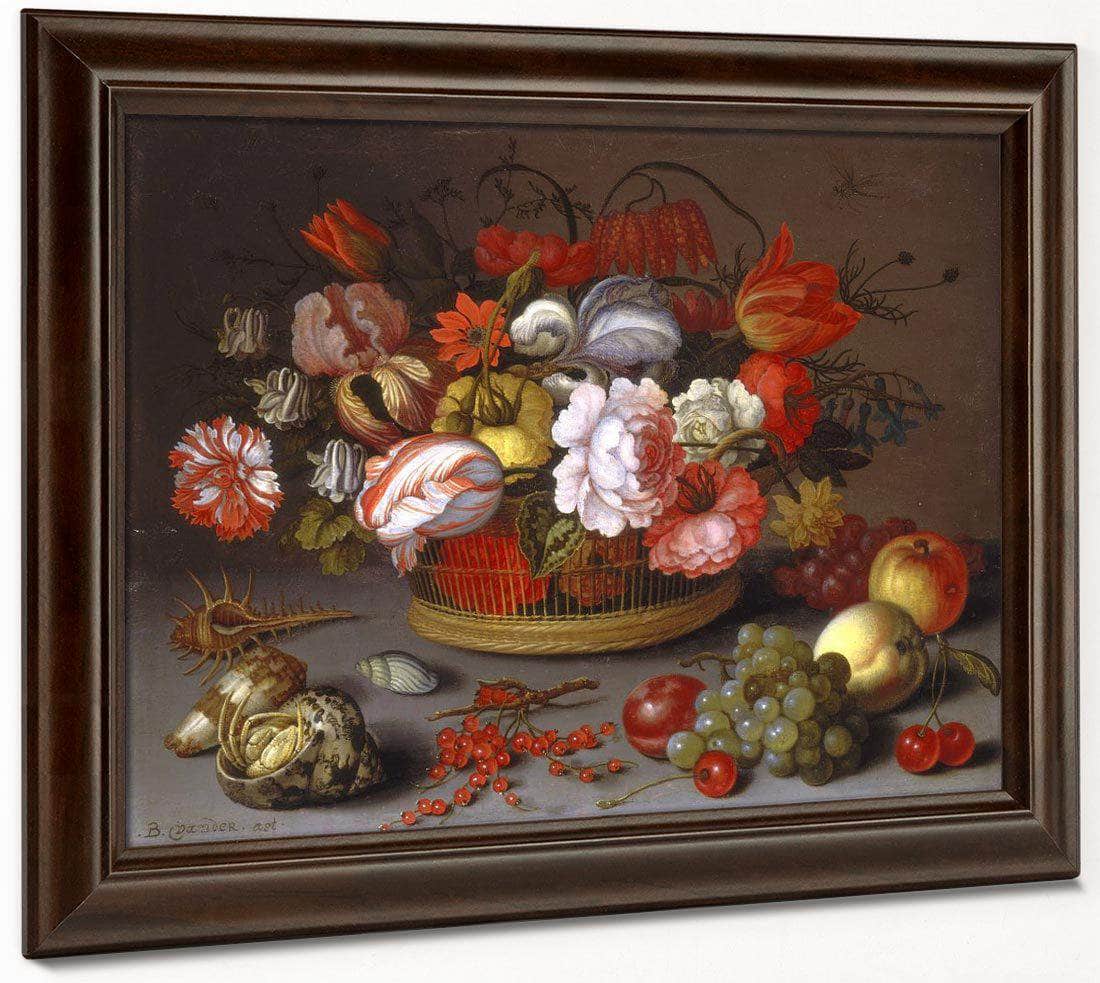 Basket Of Flowers By Balthasar Van Der Ast Fine Art Print