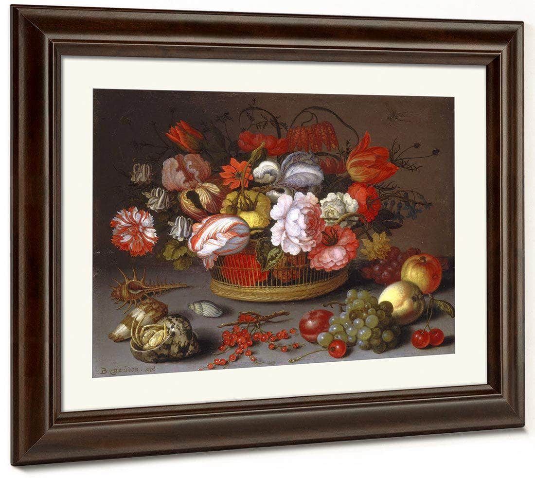 Basket Of Flowers By Balthasar Van Der Ast Fine Art Print