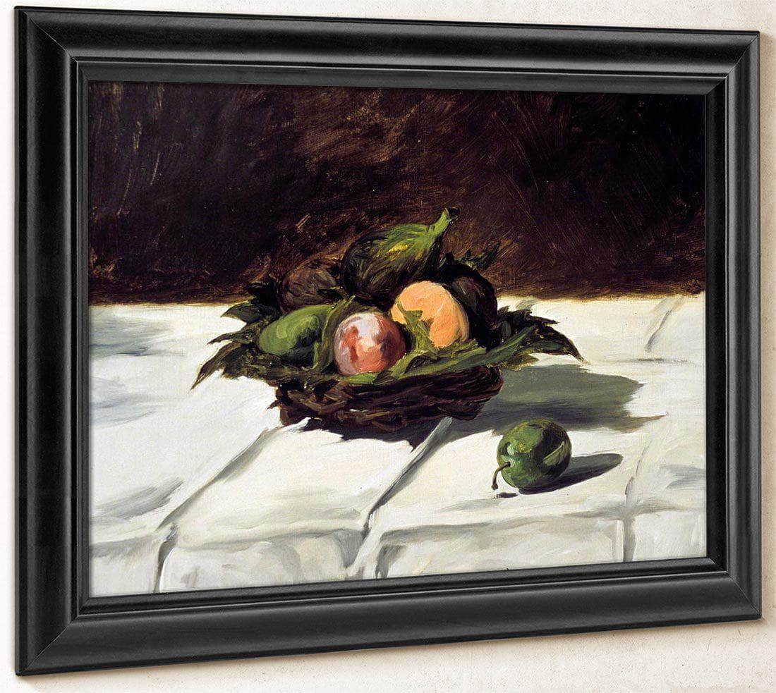 Basket Of Fruits By  Manet Edouard Fine Art Print