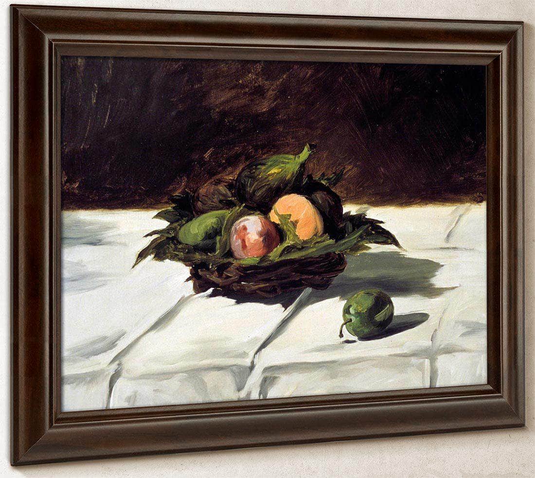 Basket Of Fruits By  Manet Edouard Fine Art Print