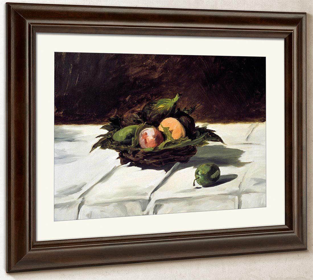 Basket Of Fruits By  Manet Edouard Fine Art Print