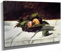 Basket Of Fruits By  Manet Edouard Fine Art Print