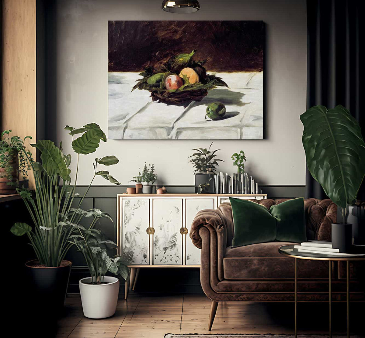 Basket Of Fruits By  Manet Edouard Fine Art Print