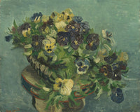 Basket Of Pansies By Vincent Van Gogh Fine Art Print