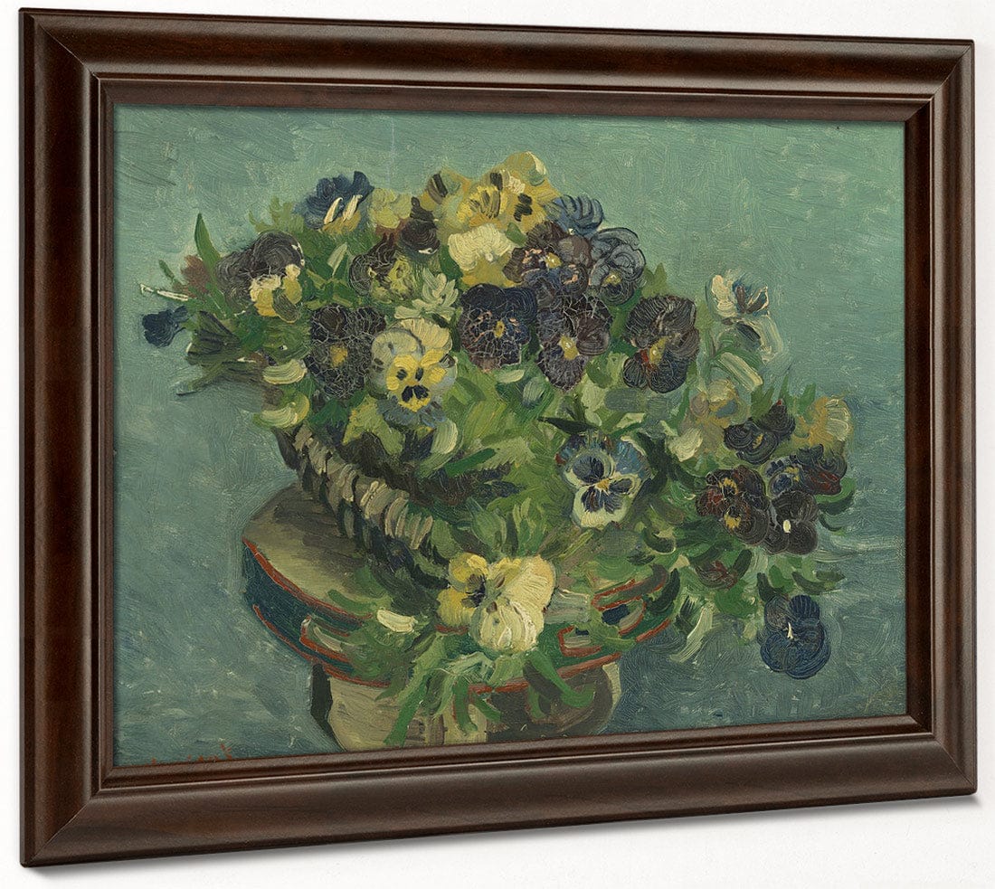 Basket Of Pansies By Vincent Van Gogh Fine Art Print
