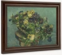 Basket Of Pansies By Vincent Van Gogh Fine Art Print
