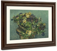 Basket Of Pansies By Vincent Van Gogh Fine Art Print