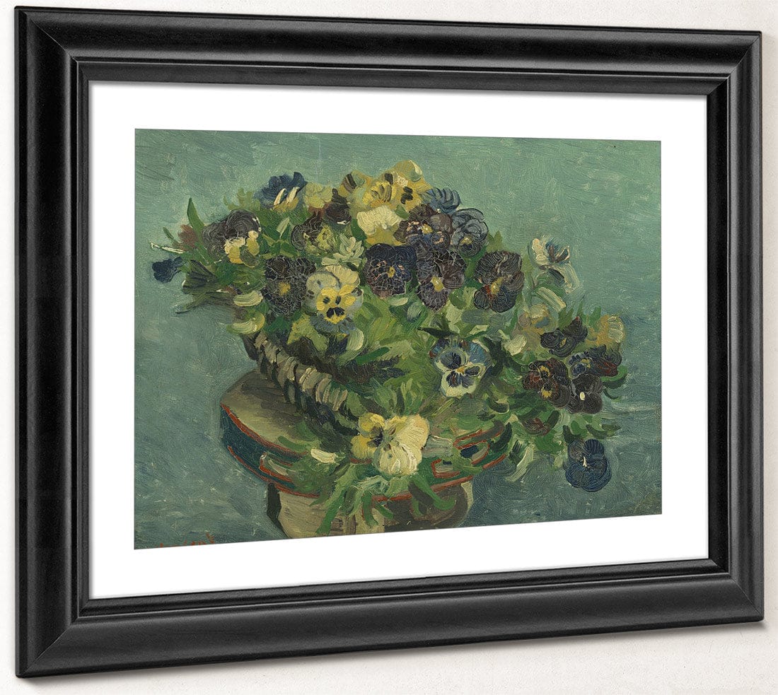 Basket Of Pansies By Vincent Van Gogh Fine Art Print