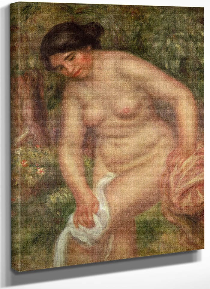 Bather Drying Herself 1 By Pierre Auguste Renoir Fine Art Print