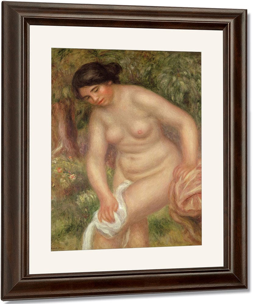 Bather Drying Herself 1 By Pierre Auguste Renoir Fine Art Print