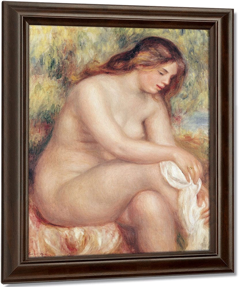 Bather Drying Herself By Pierre Auguste Renoir Fine Art Print