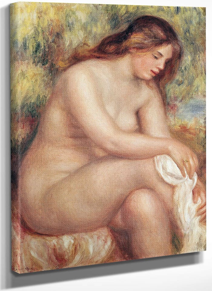 Bather Drying Herself By Pierre Auguste Renoir Fine Art Print