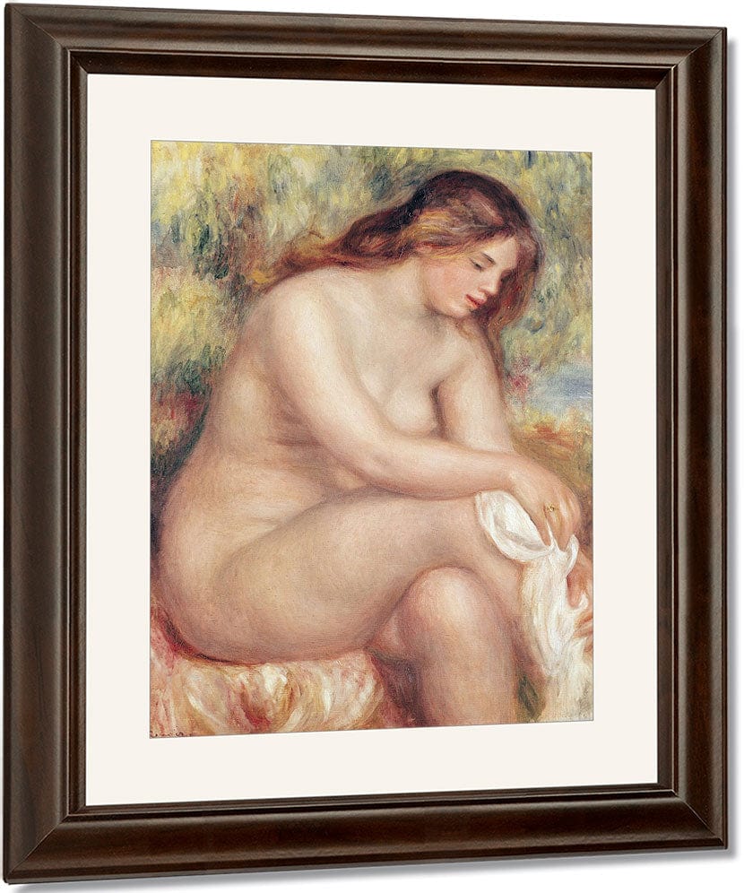 Bather Drying Herself By Pierre Auguste Renoir Fine Art Print