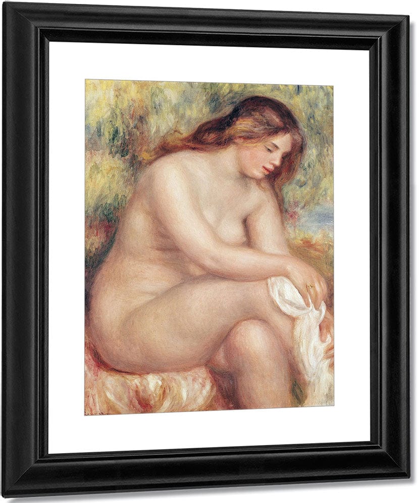 Bather Drying Herself By Pierre Auguste Renoir Fine Art Print
