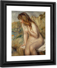 Bather Seated On A Rock By Pierre Auguste Renoir Fine Art Print