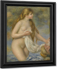Bather With Long Hair (Baigneuse Aux Cheveux Longs) By Pierre Auguste Renoir Fine Art Print