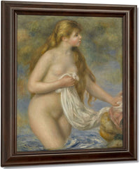 Bather With Long Hair (Baigneuse Aux Cheveux Longs) By Pierre Auguste Renoir Fine Art Print