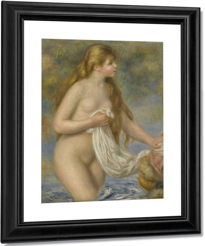 Bather With Long Hair (Baigneuse Aux Cheveux Longs) By Pierre Auguste Renoir Fine Art Print