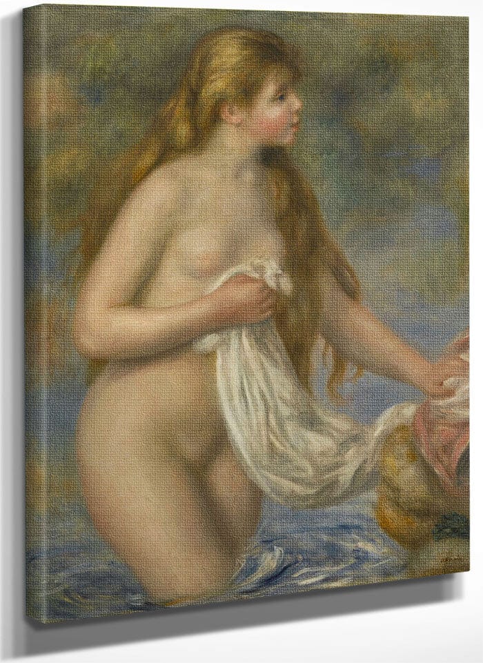 Bather With Long Hair (Baigneuse Aux Cheveux Longs) By Pierre Auguste Renoir Fine Art Print