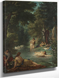 Bathers By Ferdinand Victor Eugene Delacroix Fine Art Print