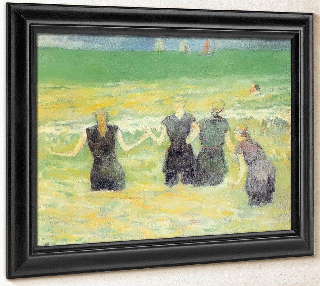 Bathers In Dieppe By Paul Gauguin Fine Art Print