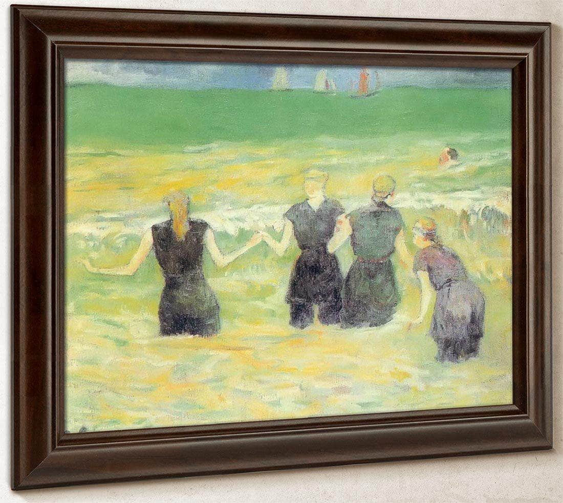 Bathers In Dieppe By Paul Gauguin Fine Art Print