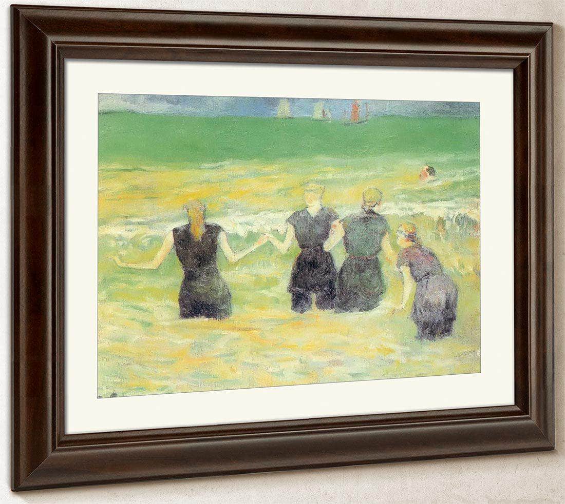 Bathers In Dieppe By Paul Gauguin Fine Art Print