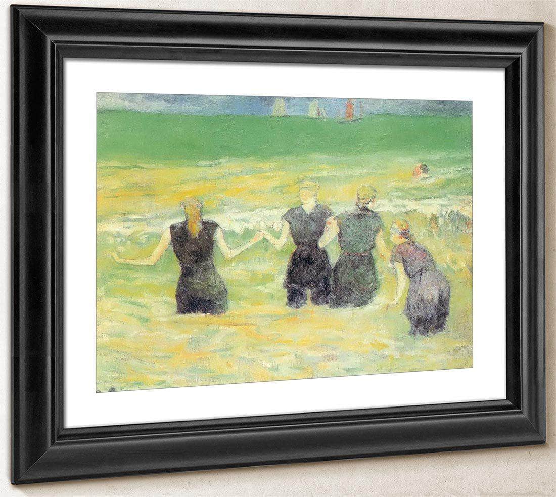 Bathers In Dieppe By Paul Gauguin Fine Art Print
