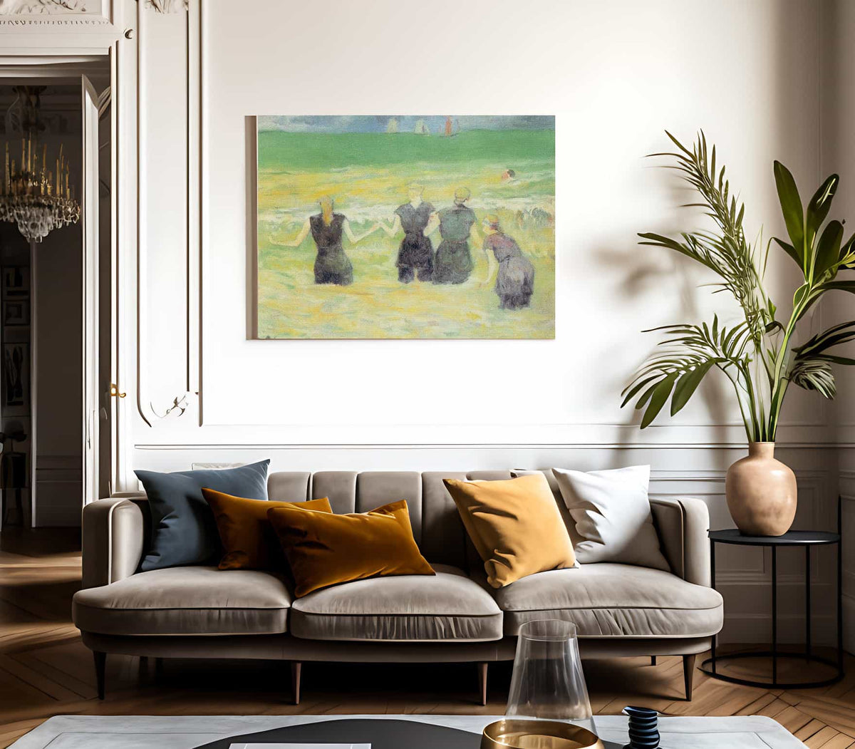 Bathers In Dieppe By Paul Gauguin Fine Art Print