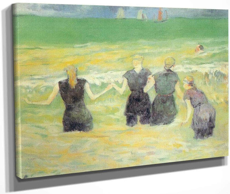 Bathers In Dieppe By Paul Gauguin Fine Art Print