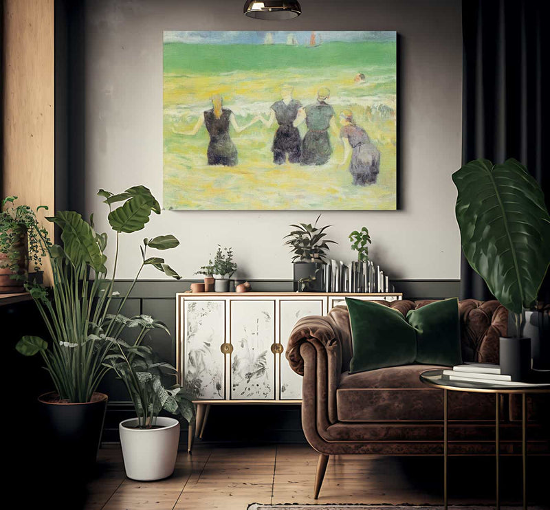 Bathers In Dieppe By Paul Gauguin Fine Art Print