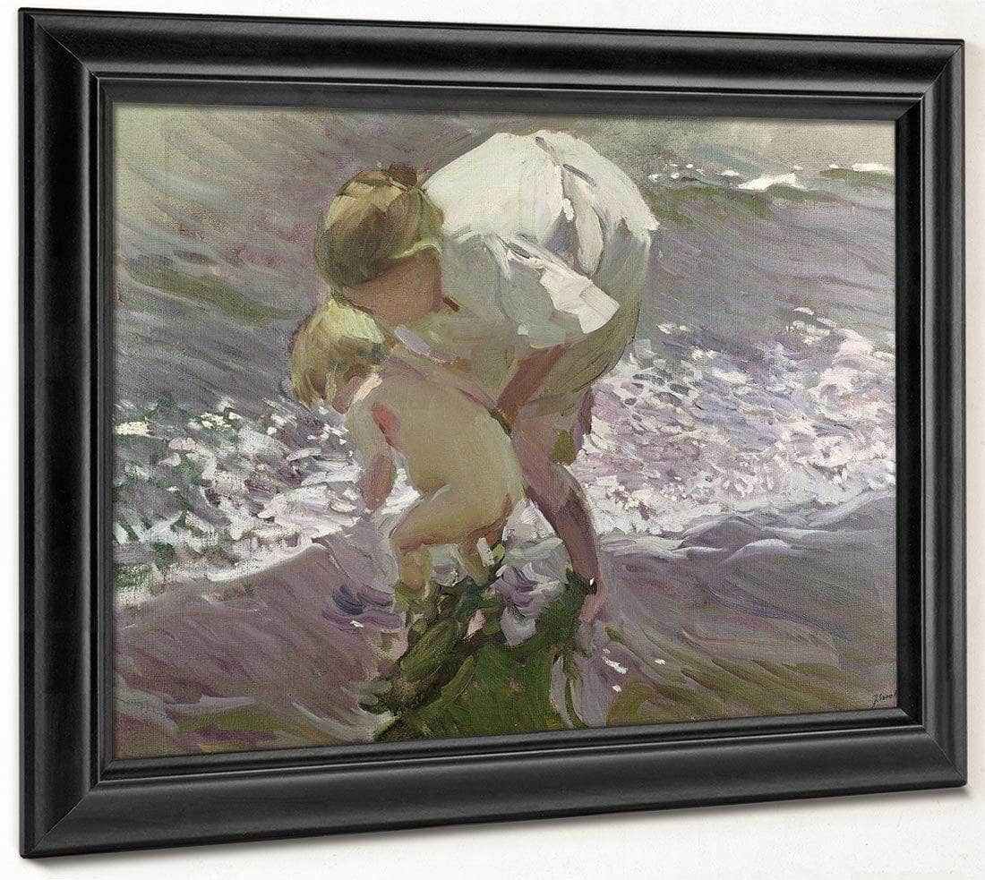 Bathing On The Beach By Joaquin Sorolla Y Bastida Fine Art Print